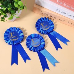 3 Pack 1st Place Ribbon Satin Participation Ribbon Award Ribbons Rosette Set Hon