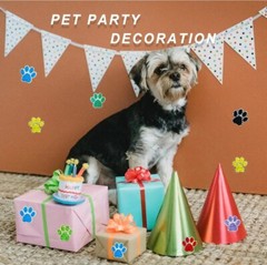 30pc Dog Cat Paw Print Sticker Self-Adhesive Envelope Seal Party Decor Craft