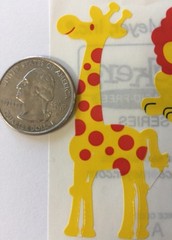 HIPPO & FRIENDS Stickers(4pc)Frances Meyer•Lion•Giraffe•Monkey•Animals •Zoo••