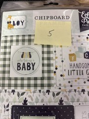 20 Echo Park 6 x 12 Chipboard Phrases Multiple Variations