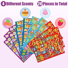 750 Pcs Scented Smelly Reward Stickers for Kids Classroom, Motivational Scrat…