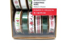 Recollections Lot 18 Spools Ribbon 3/8″ x 1 yard each 18 yards total Christmas
