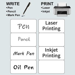 (2″ x 4″) 30 Sheets, Printable White Sticker Labels, Laser/Inkjet Printing – Mat