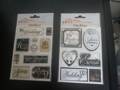 2X STICKERS FOR SCRAPBOOKING WEDDING 15X10 CM