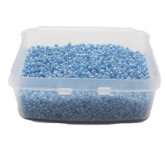 4000 Transparent Light Blue Small Glass Beads 2mm+ Storage Box Jewelry Making