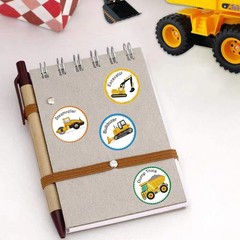 Vehicle Roll Stickers for Kids Boy Teacher 500 Pcs Round Truck Car