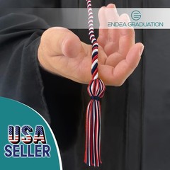 Single Honor Cord Three-Color (Navy Blue/Red/White)