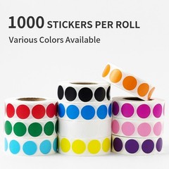 1000 PCS 3/4″ Orange Dot Stickers Round Circle Colored Coding Labels Garage Y…