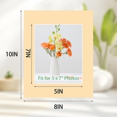 15 Pack 8×10 Picture Mats, Mixed Colors Frame Mattes for 5×7 Pictures Photo F…