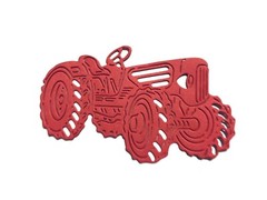7- RED, GREEN, & BLACK TRACTORS ON FARM «COUNTRY LIFE» SILHOUETTE DIE CUT/CUTS