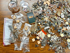 Huge Tim Holtz Lot Of Mixed Adornments,Metal, Embelishments