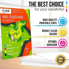 Versatile 15-Pack Printable Vinyl Sticker Paper – Waterproof & Scratch Resistant