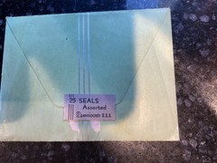 Vintage Superfine Dennison Designed Seals Floral Butterfly Flags Leaves USA