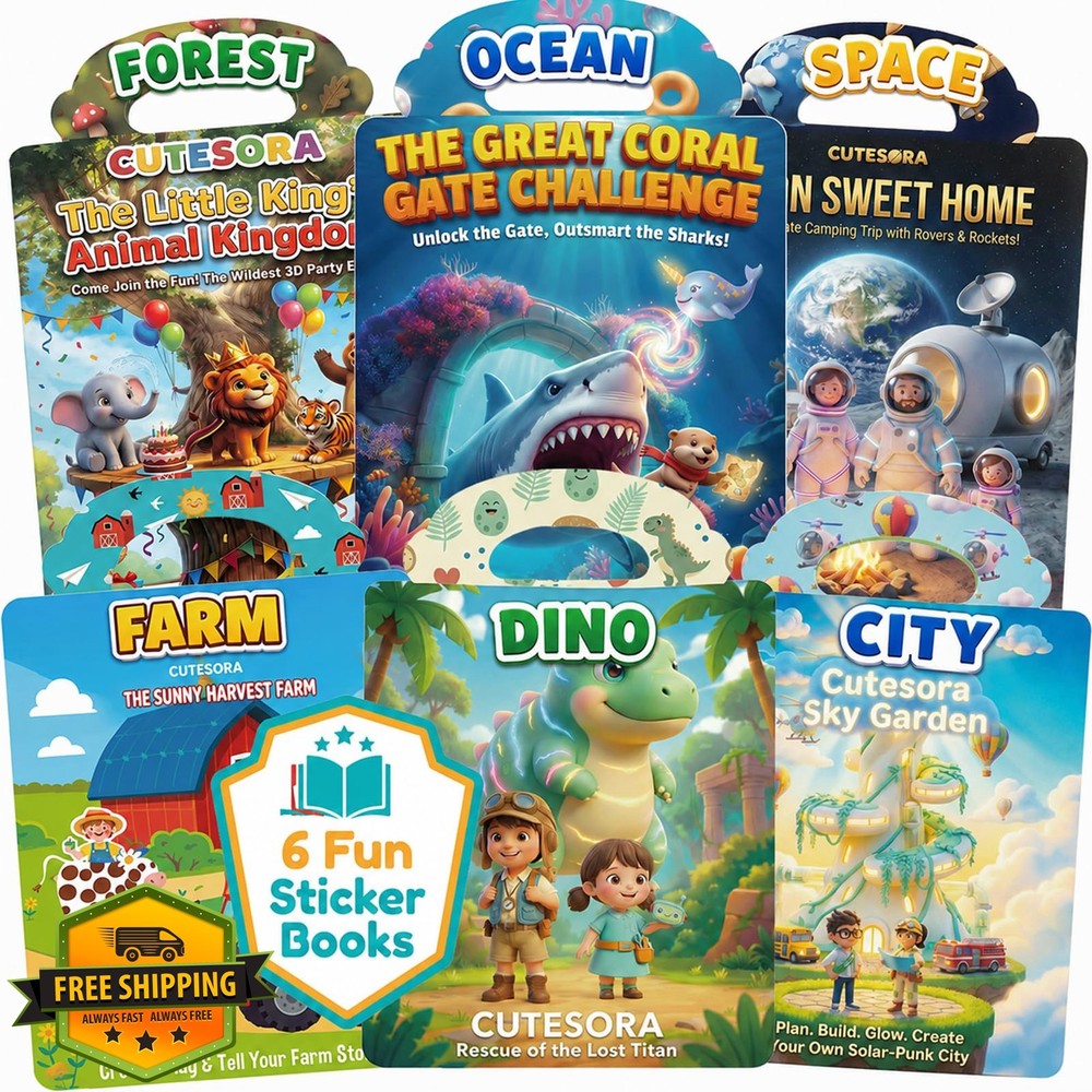 Cutesora jelly sticker books 6 sets
