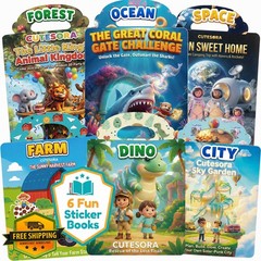 Cutesora jelly sticker books 6 sets