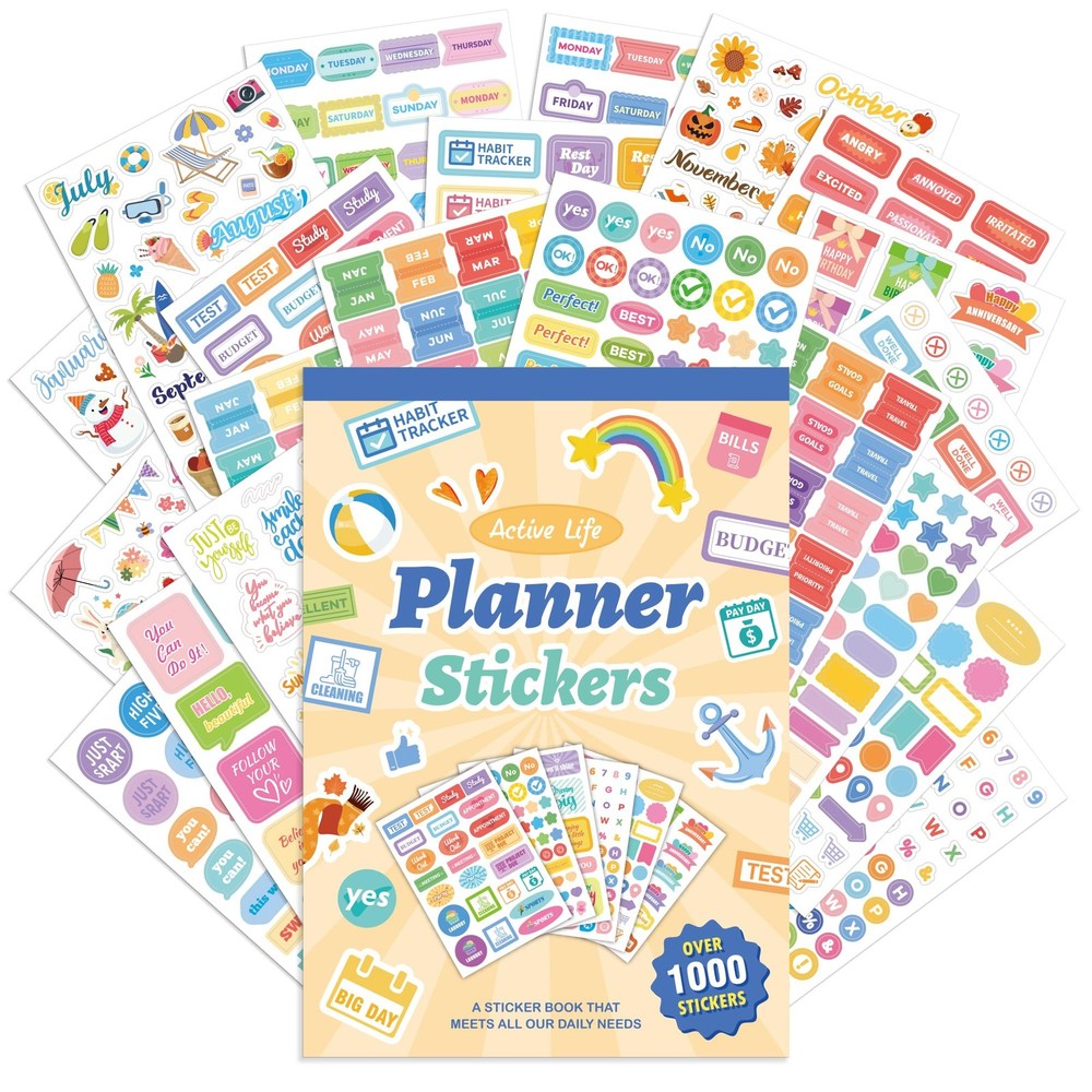 1000+ Holiday Seasonal Daily Monthly Planner Stickers for