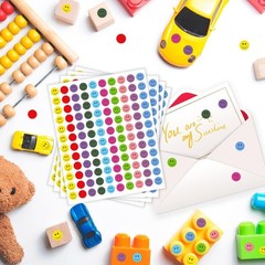 6000PCS Smiley Face Stickers,tudents Teachers Supplies Small Happy Multi-colors