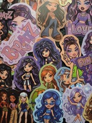 New Cute Glossy 2″ Bratz Stickers 10 Randomly Picked