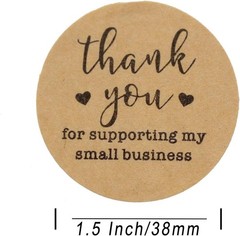 1.5″ Thank You Stickers – 500 Eco-Friendly Labels for Your Small Business