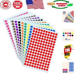 10 Color Round Stickers – 3000 Labels, Perfect for Home and Office Organization