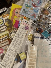Scrapbooking Mixed Lot of Stickers Die Cuts Chipboard No Bunny Jolee’s Colorbok