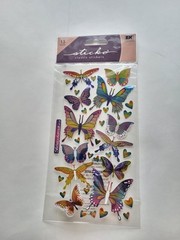 STICKO Metallic Butterfly Insect Bug Glimmer DIY Scrapbook Craft Nature Pastel