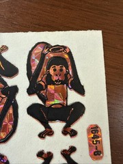 Vintage 80s Prism Naughty Monkeys Halo Stickers Sheet Mod 1645-B Unused Original