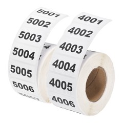0.8×1.6″ Inventory Sticker, 2 Roll 4001-5000 & 5001-6000 Number Label 2000 Tags