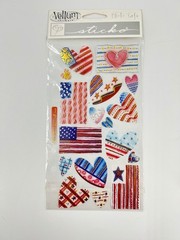 Vellum Patriotic Hearts Stickers Cardstock Stickers SP-VM-26