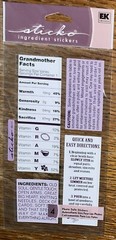 Sticko Grandmother Fact Labels Warmth Generosity Kindness Grandma Grammy Sticker