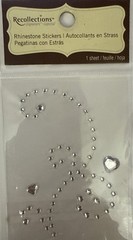 CLEAR/SILVER SWIRL Dimensional Rhinestone Stickers (3pc)Hearts Recollections•