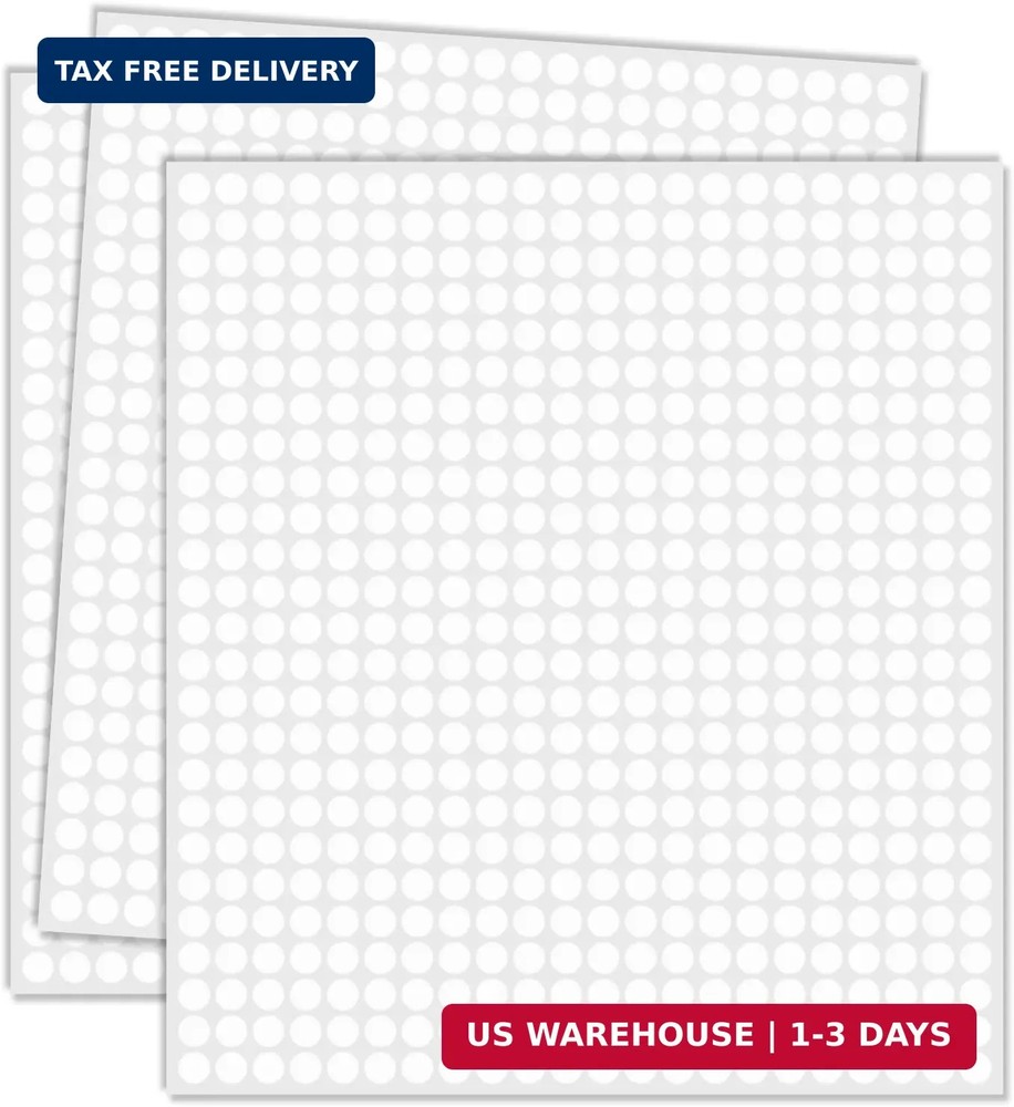 1/4″ White Dot Stickers 2750 PCS Small Round Circle Stickers Tiny Mini Little Co