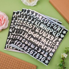 10 Sheets Vinyl Alphabet and Number Stickers – Adhesive, Waterproof, Glitter Let