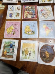 Large Lot Of Classic Winnie The Pooh Stickers And Cards Vintage Hallmark Disney