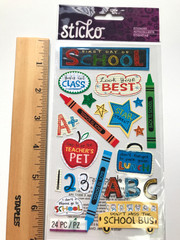 EK Success Sticko School Scrapbook Stickers Lot Cheer Clubs Supplies Bus
