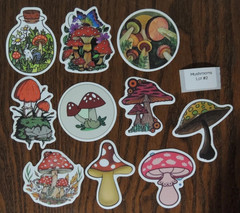 Mushroom – Mixed – Stickers – 10 PCs – Choose between 7 styles! See Description