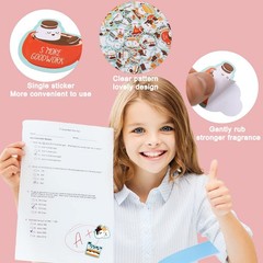 300 Pcs Scratch and Sniff Sticker for Kid Smelly Scented Large Marshmallow Mo…