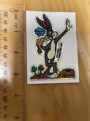 (1) Vintage Stickers 80s PRISM VENDING Machine LOONEY TUNES BUGS BUNNY VTG 1985