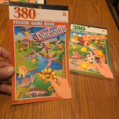 2 – 380 Vintage Twin Seven Sicker Game Books – FARMYARD & THE GREAT DINOSAURS