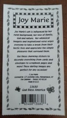 Joy Marie GOD BLESS AMERICA sticker sheet, patriotic angel with flag