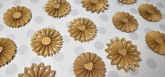Kraft Paper Rosettes | Kraft Rosette Set | Neutral Flowers | Paper Flowers