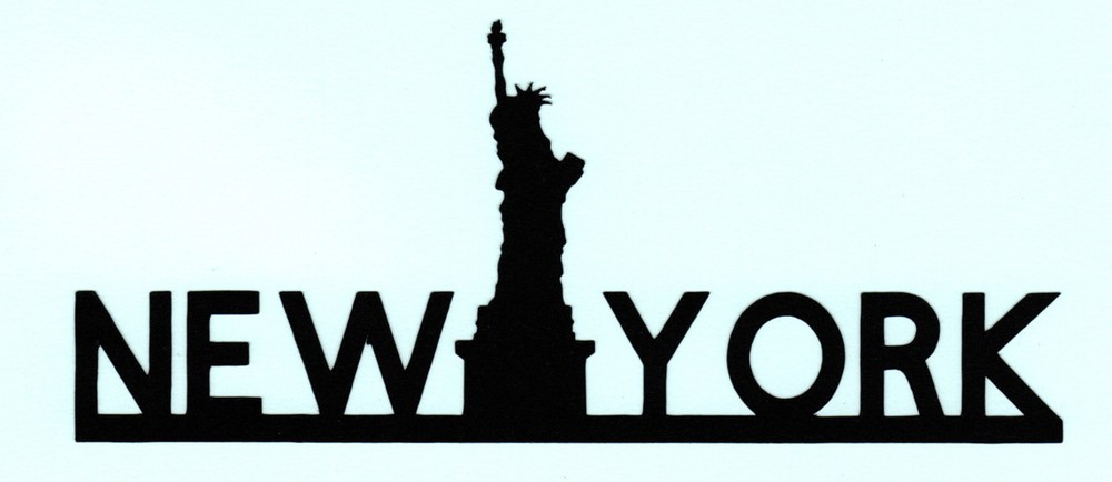 New York City Die Cut – Title Die Cut, 2.5″ x 6″ – Any Color