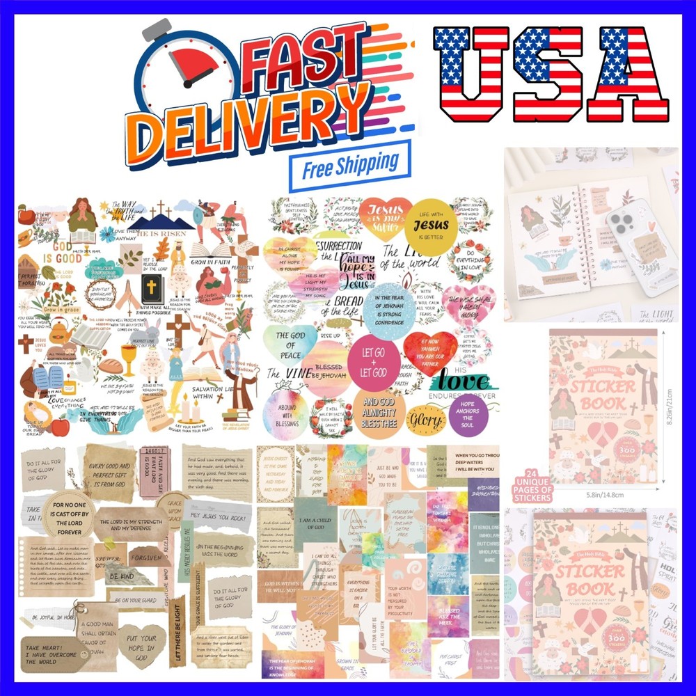 300+ Inspirational Christian Stickers, Waterproof Bible Verse Jesus Stickers …