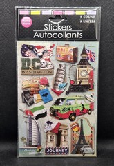 Greenbrier Handmade Washington DC London Paris Travel Dimensional Stickers New