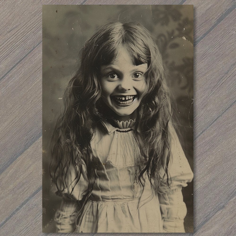STICKER Young Girl Angry Screaming Face Vintage Vibe Wild Crazy Anxiety Funny