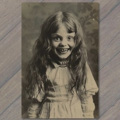 STICKER Young Girl Angry Screaming Face Vintage Vibe Wild Crazy Anxiety Funny