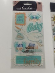 Lot of 2 – Sticko BABY Scrapbooking Stickers NEW in Sealed Packages (S004)