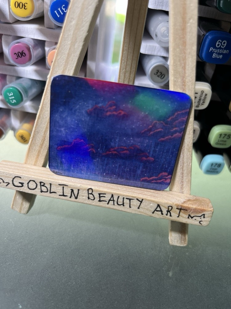 Handmade Stickers of “Chloe” by Goblin Beauty Art.