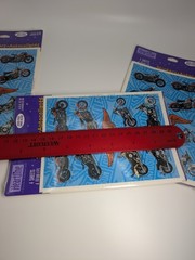 VINTAGE 1996 NEW Harley Davidson Motorcycle Stickers 3 Packs Heartline Hallmark
