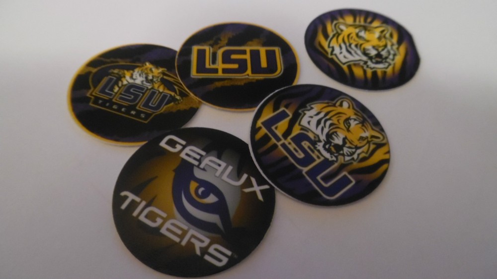 Pre Cut One Inch Bottle Cap Images! LSU TIGERS FREE SHIPPING